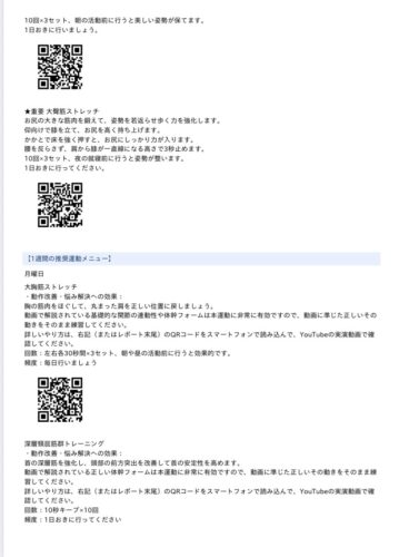 牛久市の蛯原接骨院が行うAi姿勢測定の測定結果QRコード